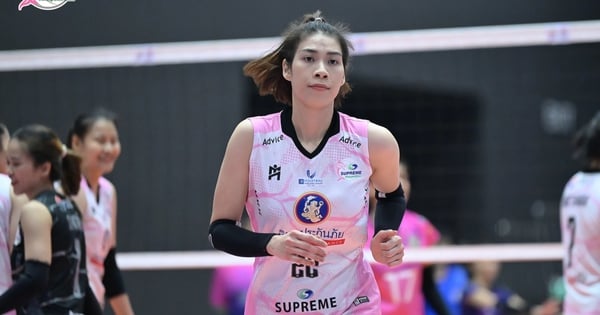 The team of 2 Vietnamese volleyball stars won convincingly, entering the final round of the Thailand tournament.