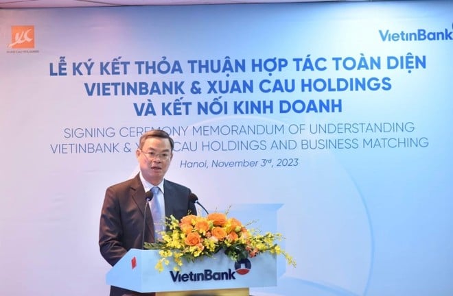 Ông Trần Minh Bình - Chủ tịch HĐQT VietinBank phát biểu tại buổi lễ