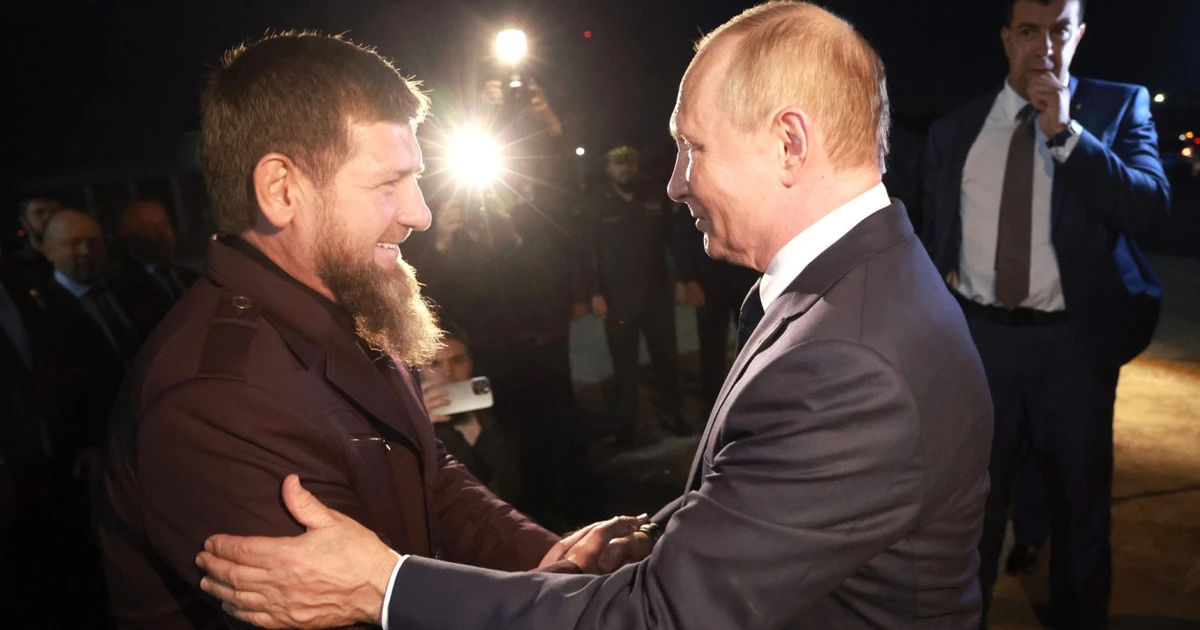 Visite du président russe Vladimir Poutine en Tchétchénie