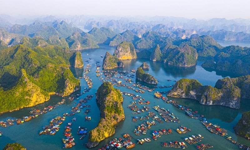 Die Ha Long Bucht und das Cat Ba-Archipel sind von der UNESCO als Weltkulturerbe anerkannt.