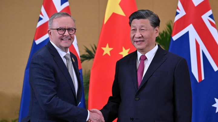 El primer ministro australiano, Anthony Albanese, y el presidente chino, Xi Jinping. (Foto: News.com.au)