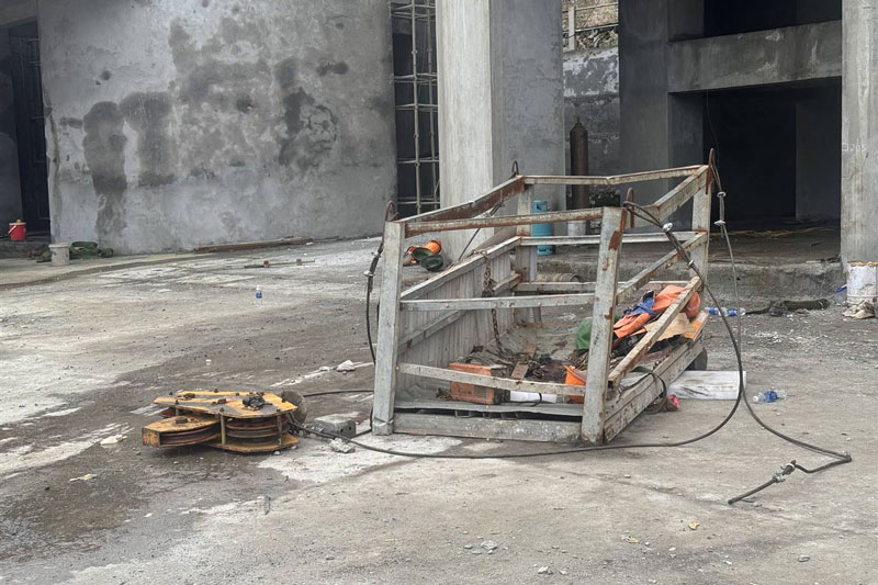 Escena de un accidente laboral que dejó 6 personas muertas o heridas en Lao Cai. Foto: DVCC
