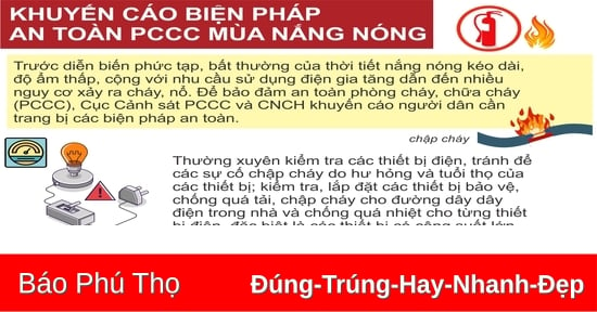 Khuyến cáo biện pháp an toàn PCCC mùa nắng nóng