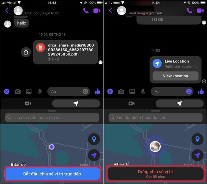 The simplest way to share location on Messenger - 7