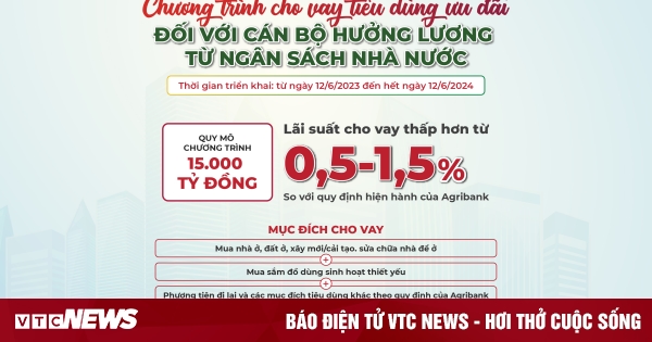 Agribank cho vay tiêu dùng ưu đãi đối với khách hàng hưởng lương từ ngân sách