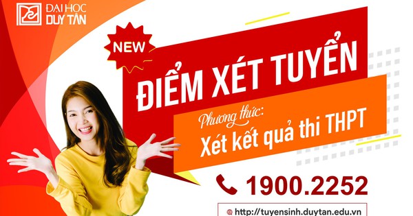 Thông báo điểm xét tuyển kết quả thi tốt nghiệp THPT năm 2024 vào ĐH Duy Tân