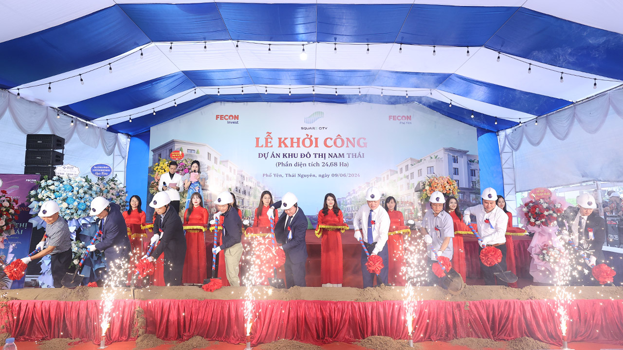 FECON Invest a commencé la construction du projet de la zone urbaine de Nam Thai à Pho Yen, Thai Nguyen