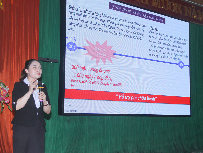 AIA pays 2.8 billion VND in insurance benefits to customers in Thanh Hoa