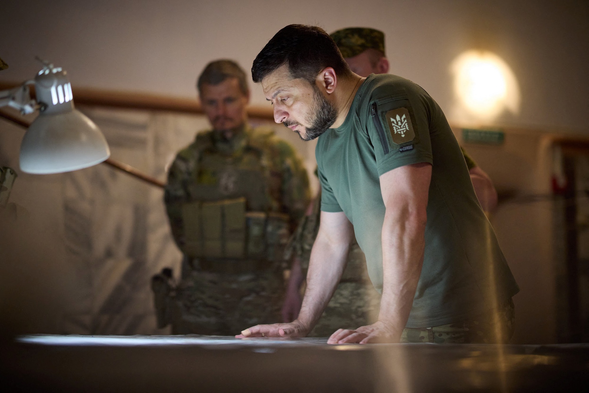 Ukraine's President Zelenskiy visits positions of Ukrainian service members in Dnipropetrovsk region