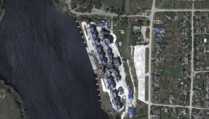 Before and after satellite images show devastating damage from Ukraine dam collapse