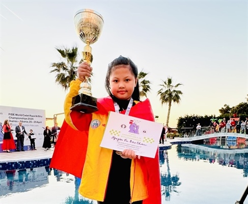 Vietnam won 1 gold medal at the 2024 World Youth Rapid and Blitz Chess Championship