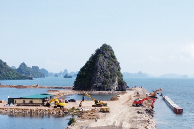 Dự án lấn biển ở Quảng Ninh. Ảnh Lê Tân