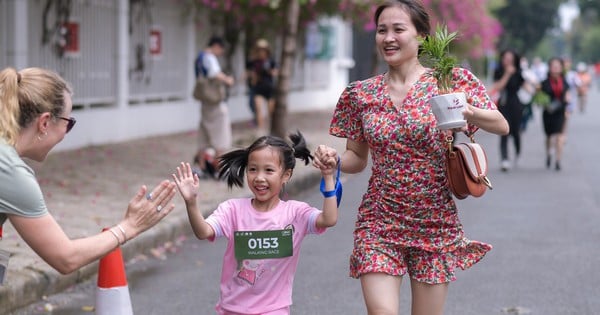 Lorsque l'école organise une course à pied pour les élèves et leurs parents