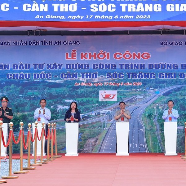 Thủ tướng phát lệnh khởi công cao tốc trục ngang đầu tiên tại ĐBSCL