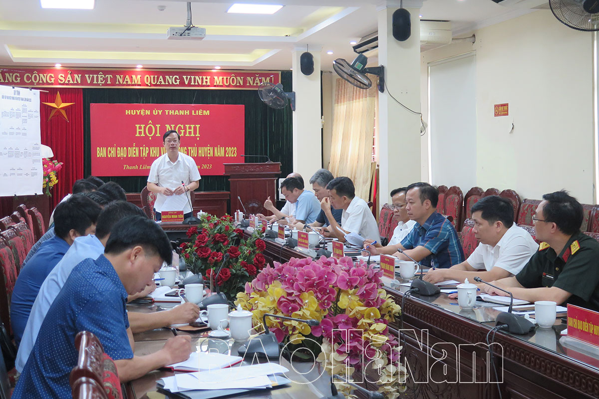 Thanh Liem deploys district defense area drills in 2023