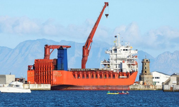 The Lady R cargo ship anchored in South Africa in December 2022. Photo: Reuters