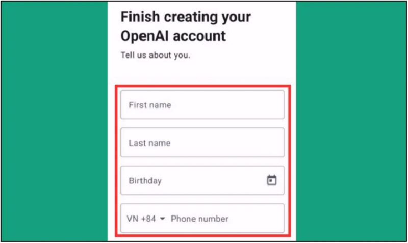 Tạo tài khoản ChatGPT miễn phí bằng số điện thoại Việt Nam
