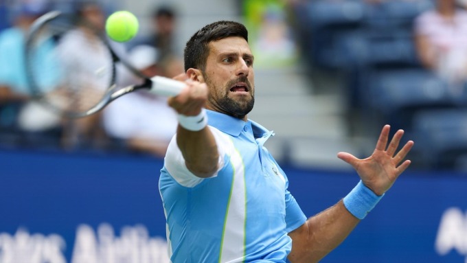 Djokovic có 35 winner ở trận gặp Zapata Miralles trên sân Arthur Ashe hôm 30/8. Ảnh: USO