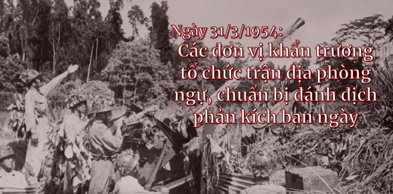 Ngày 31/3/1954: Các đơn vị khẩn trương tổ chức trận địa phòng ngự, chuẩn bị đánh địch phản kích ban ngày