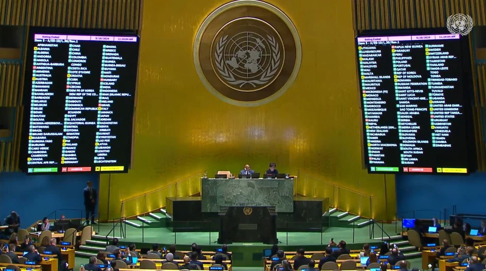 L’Assemblée générale des Nations Unies a adopté une résolution demandant au Conseil de sécurité des Nations Unies (CSNU) d’envisager de soutenir la Palestine pour qu’elle devienne membre officiel. Photo : AL JAZEERA/RAMI AYARI