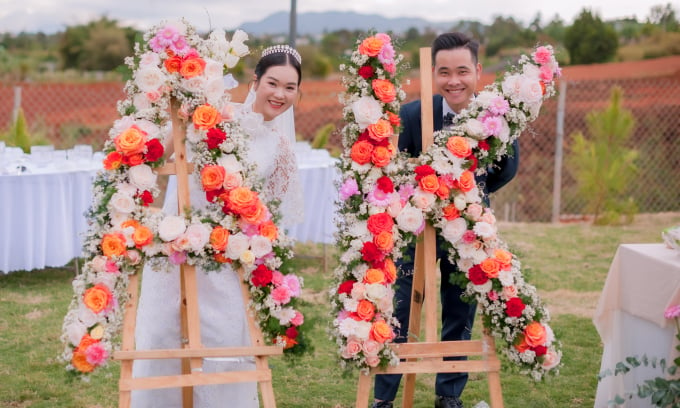 Photo de mariage du couple Minh Khoa et Thuy Ai.