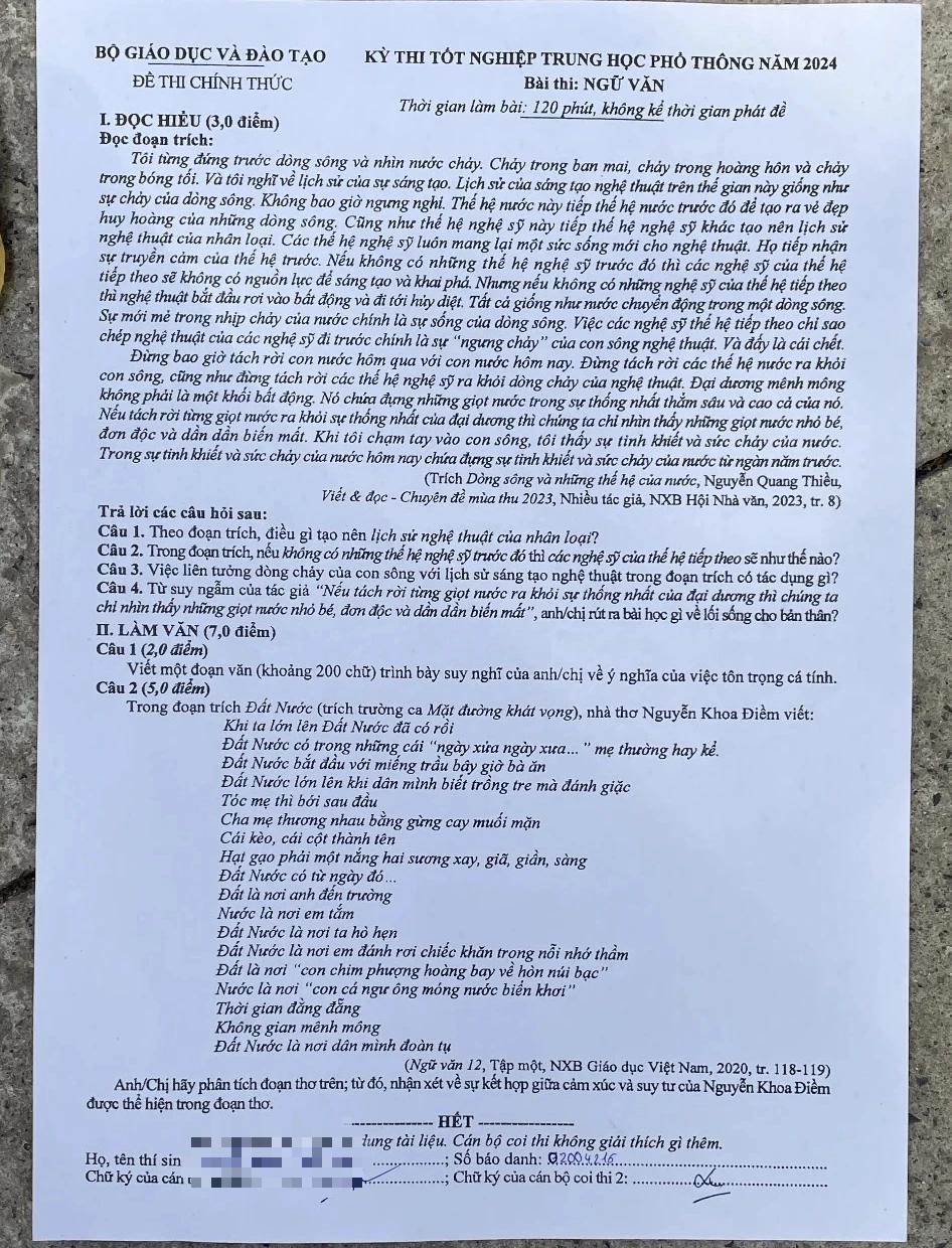 Chấm thi tốt nghiệp THPT 2024: Đáp án thoáng, điểm môn văn sẽ cao?- Ảnh 2.
