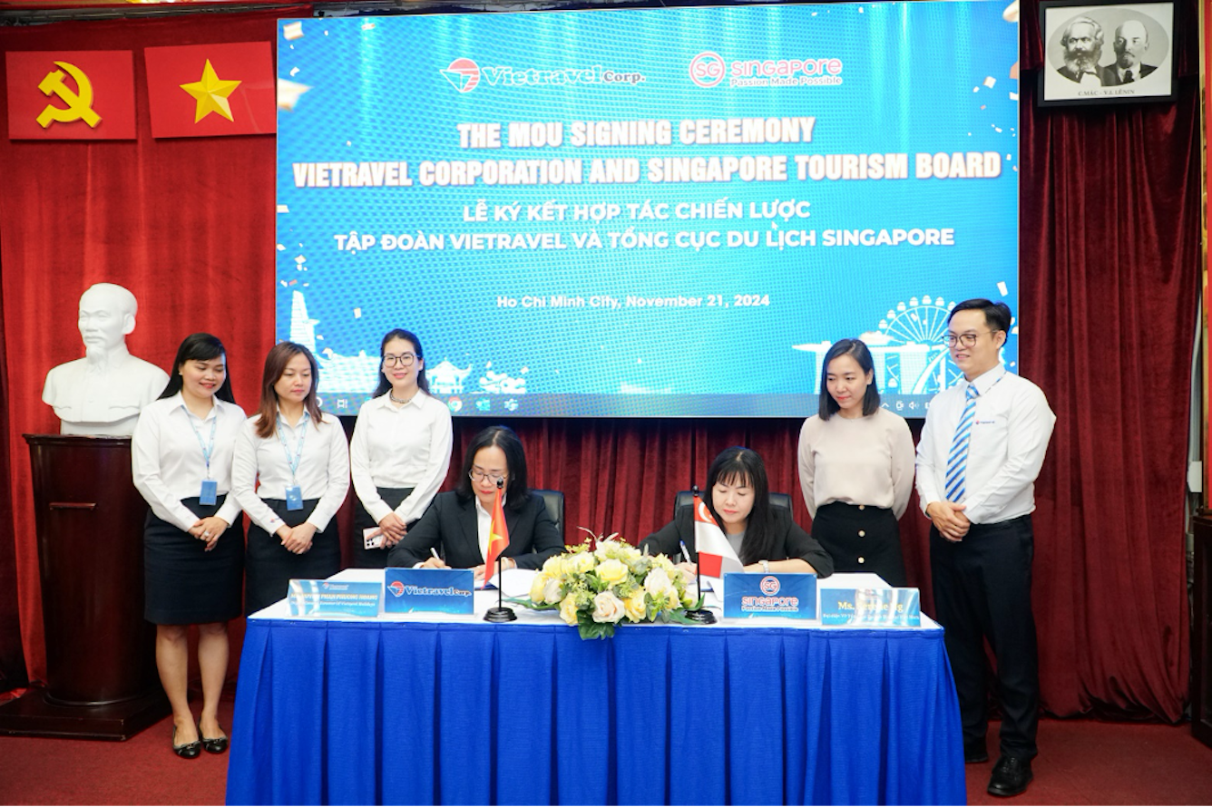 ក្រុមហ៊ុន Vietravel Group បន្តចុះហត្ថលេខាលើកិច្ចសហប្រតិបត្តិការជាយុទ្ធសាស្ត្រជាមួយក្រុមប្រឹក្សាទេសចរណ៍សិង្ហបុរីក្នុងឆ្នាំ ២០២៥