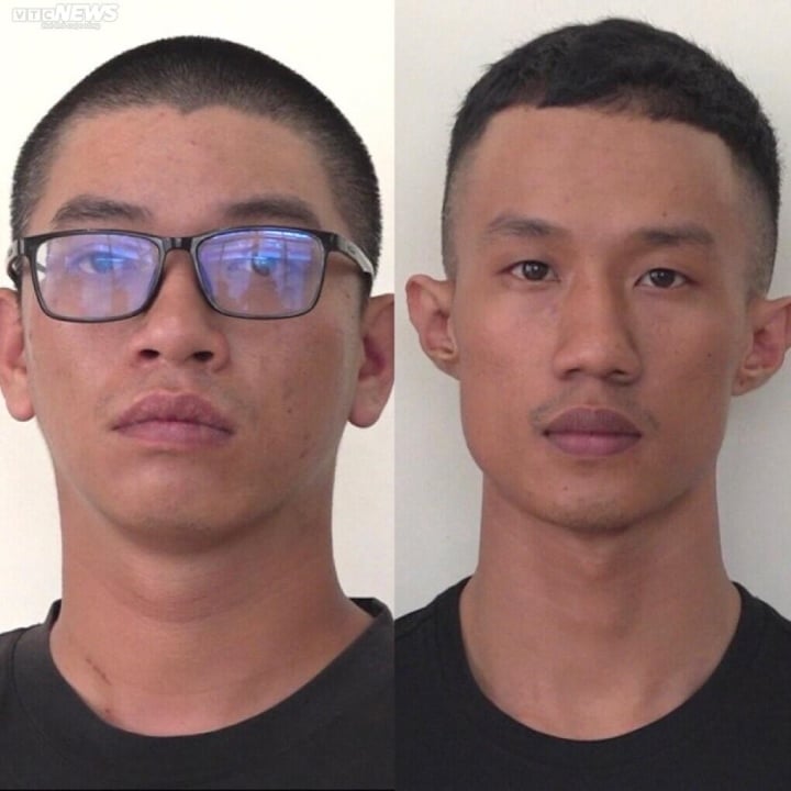 Ngo Thien Thach and Tong Minh Hai (Photo: District 7 Police)