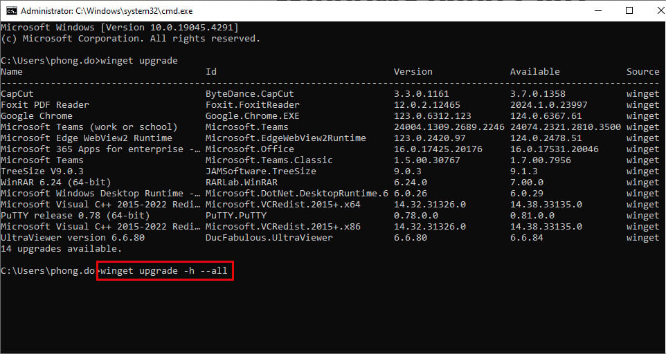 Mẹo cập nhật toàn bộ ứng dụng trên máy tính Windows bằng CMD- Ảnh 2.