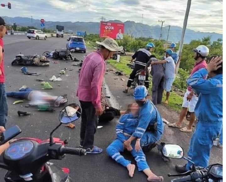 Scène d'accident de la circulation (Photo : Ngoc Tram)