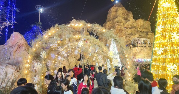 수천 명의 사람들이 5,000그루의 대나무로 만든 '거대한' 동굴을 감상하기 위해 서로 밀치고 있습니다.