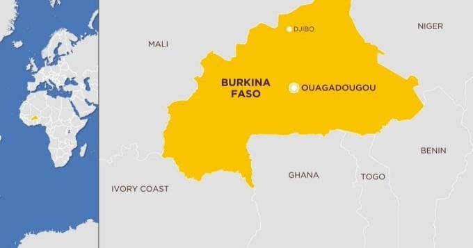 Ubicación Burkina Faso. Gráficos: Noticias de África