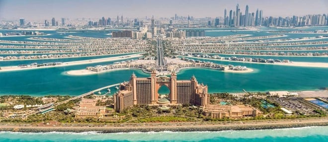 Đảo nhân tạo Palm Island tại Dubai. Nguồn ảnh bayut.com