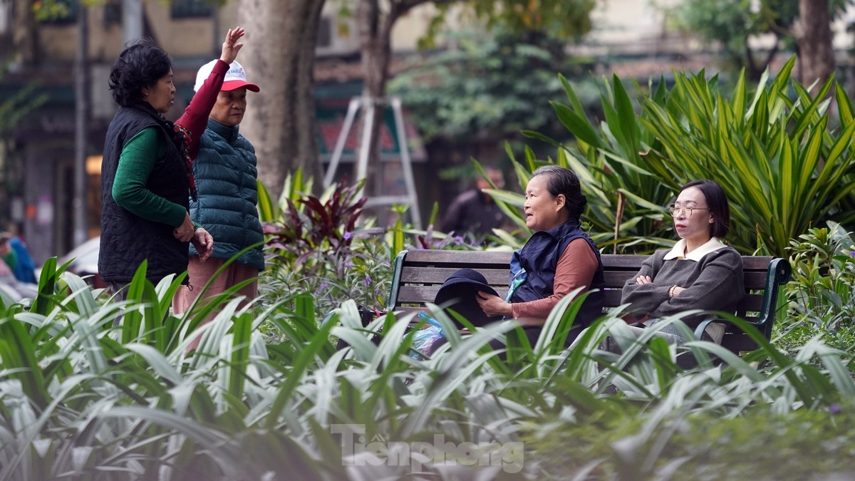 Người Hà Nội và du khách ‘diện’ áo ấm xuống phố đón đợt rét đầu mùa ảnh 4