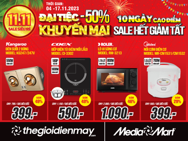 MediaMart super sale 11/11, 10 days of sale, everything is up to 50% off - 4