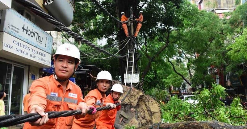 EVNHANOI augmente ses ressources humaines pour gérer les incidents après la tempête n°3