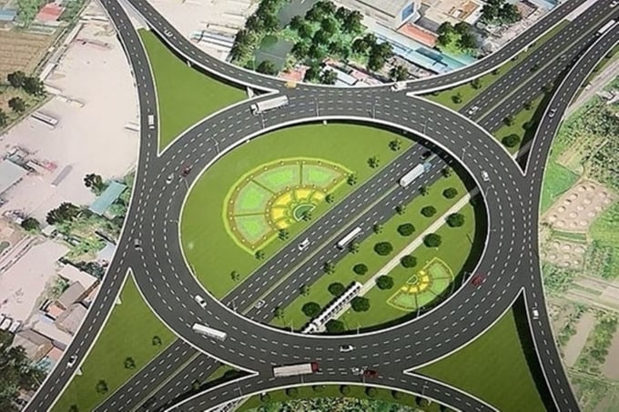 Perspectiva de la intersección que se construirá en la Carretera 5. Foto: Consejo Popular Provincial de Hai Duong