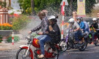 Passersby Surprised by Water Splash