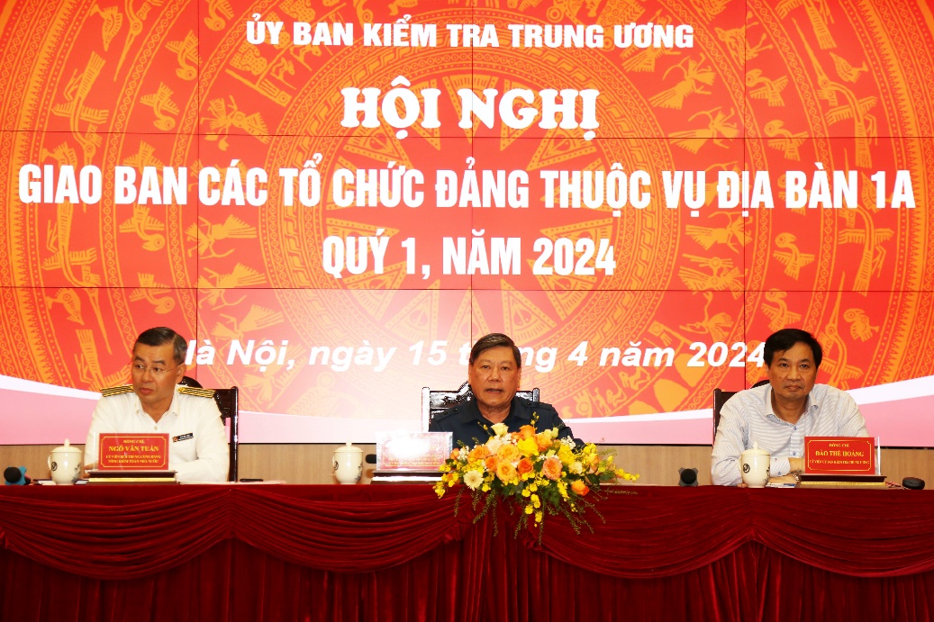 Hội nghị giao ban công tác kiểm tra, giám sát Quý I/2024 các tổ chức đảng thuộc Vụ Địa bàn IA, UBKT Trung ương