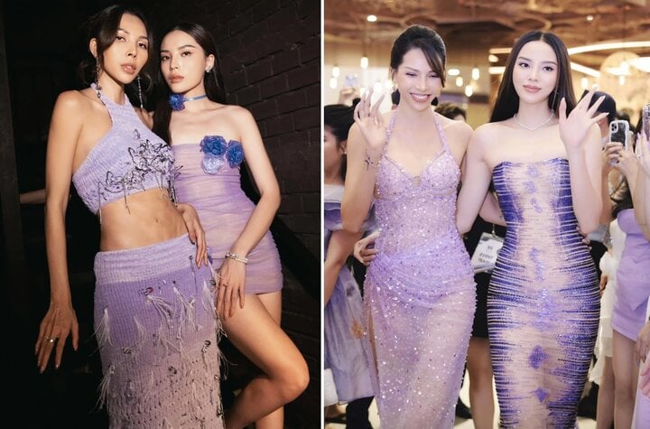 When paired together, Ky Duyen - Minh Trieu are always the center of attention because of their harmony and synchronization in fashion style.