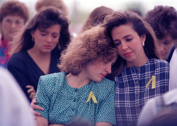 Gedenkgottesdienst für Kilroy in Texas im Jahr 1989. Foto: AP