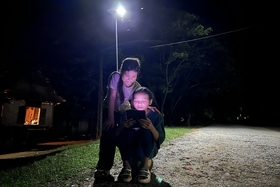 Completed installation of 60 solar power poles to protect children and maintain security and order in Huong Loc