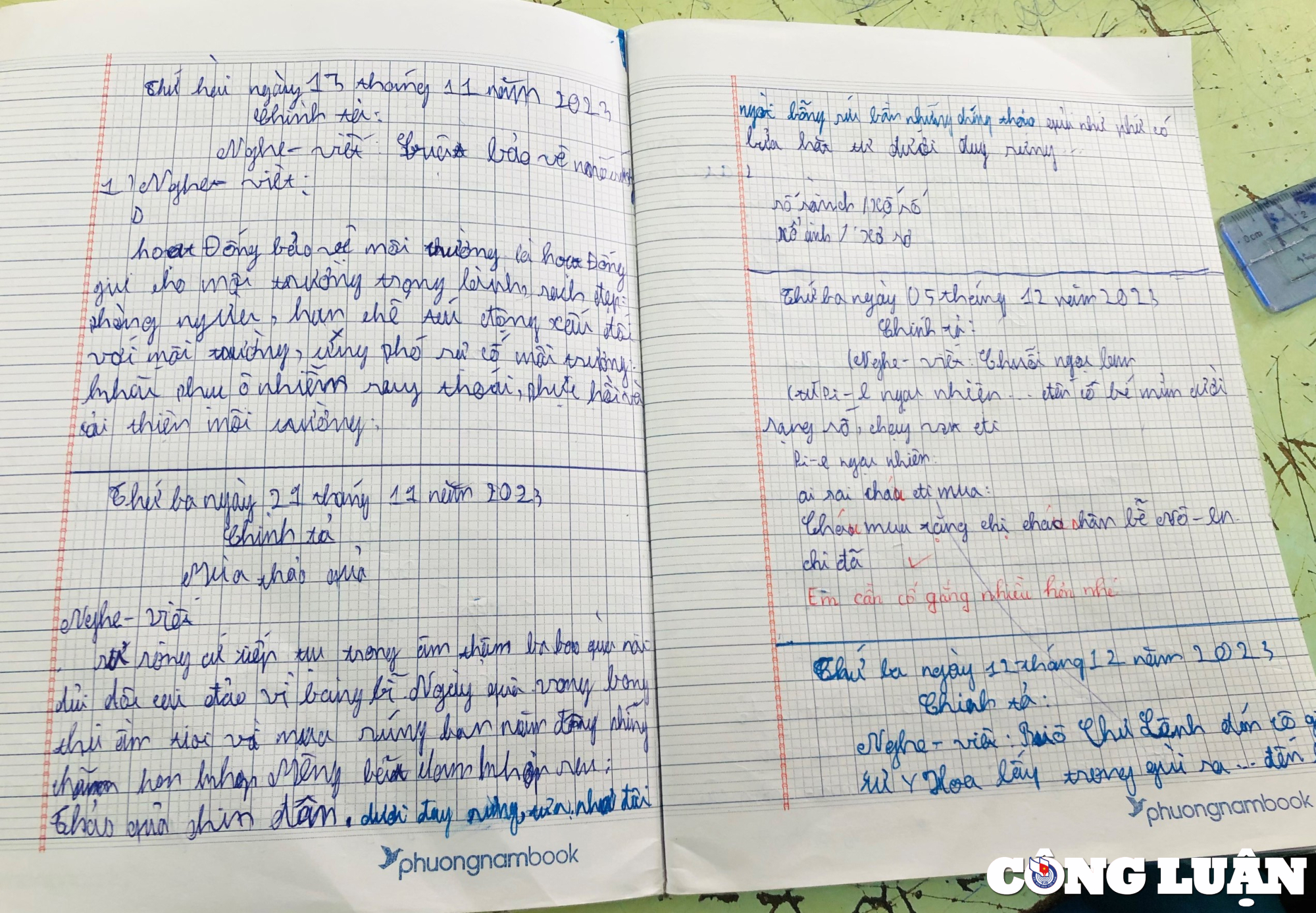 Kon Tum opferte viele Schüler der 4. und 5. Klasse, um in Bild 4 langsam zu lesen und zu schreiben