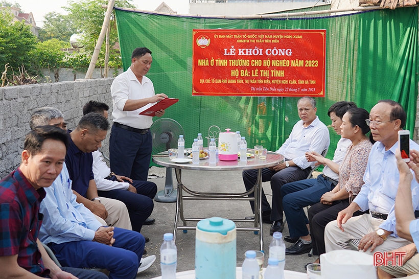 Début de la construction de maisons de charité pour les ménages pauvres à Nghi Xuan