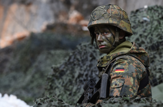 2016年3月23日、バイエルン州バート・ライヘンハル村のドイツ歩兵。写真：AFP