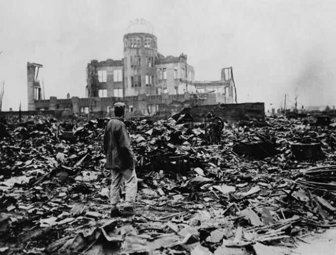 Hiroshima city devastated after the bombing on August 6, 1945. Photo: AP