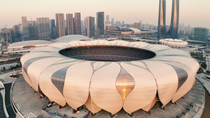 La ceremonia de apertura de la 19ª ASIAD se celebró en el Estadio del Centro Deportivo Olímpico de Hangzhou.