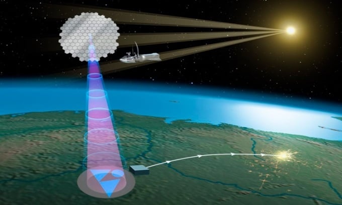 Simulation of Virtus Solis's orbital solar power generation system. Photo: Virtus Solis