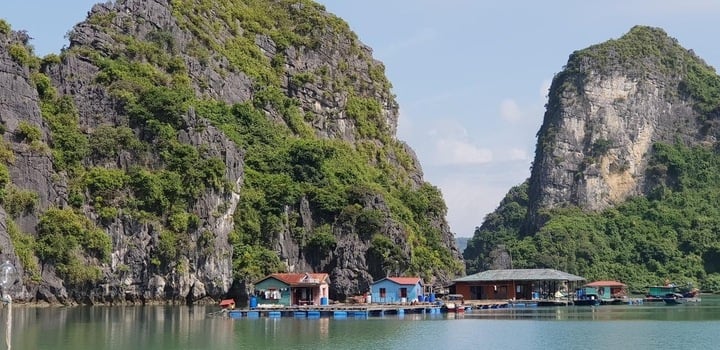 Pueblo pesquero de Vung Vieng con sólo unas pocas docenas de hogares que viven de la pesca.