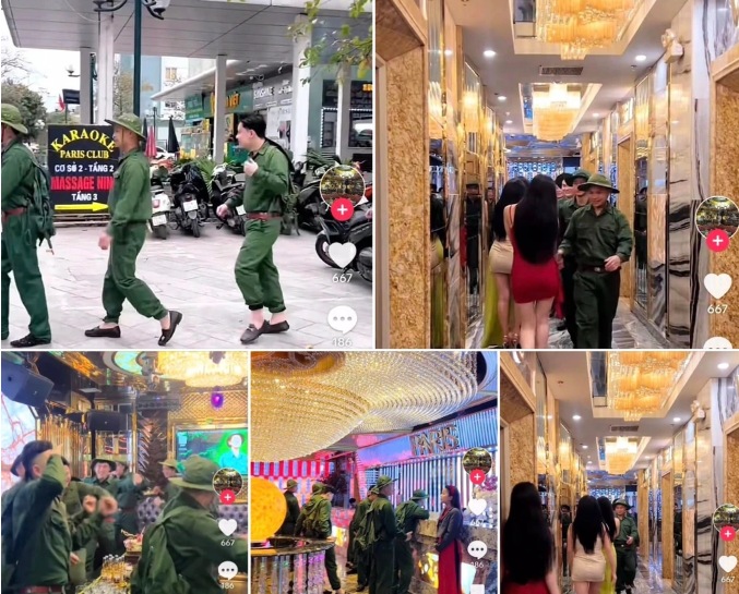 lam ro viec nhom nguoi mac trang phuc thanh nien xung phong nhay mua trong quan karaoke hinh 2